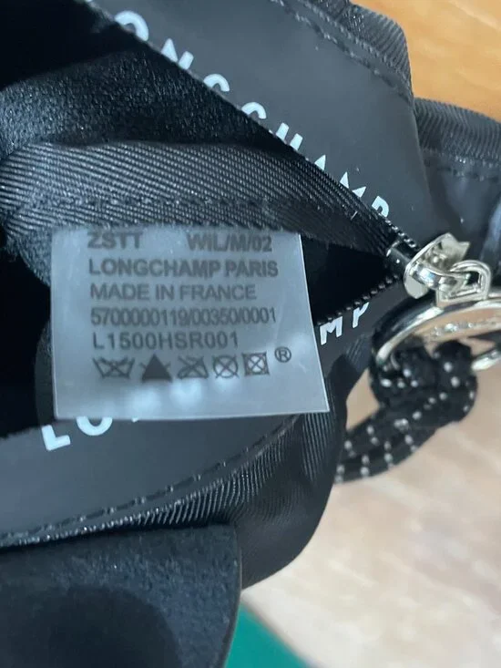 NWT Longchamp Le Pliage Energy Black Handbag XS Canvas 2Way Crossbody Tote Mini - Picture 9 of 9